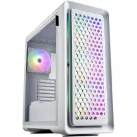 FSP CUT593P Gehäuse Full Tower mITX, mATX, ATX Weiß ARGB, Tower, PC, Weiß, ATX, micro ATX, Mini-ITX, SPCC, Gehärtetes Glas, Multi