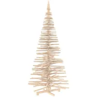 Syfax Holz Weihnachtsbaum KOTKA 240 cm Massives Kiefernholz Natürlich