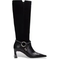 Hispanitas für Damen. HI265123 Paris Lederstiefel schwarz (40), 5 bis 8 cm, Reißverschluss, Lässig