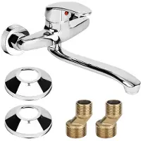 Sonstiges Wasserhahn Küche Wandarmatur Einhebelmischer 360° drehbar Chrom 24cm