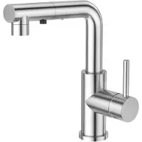 Crea Küchenarmatur ausziehbar mit 3 Funktionen Chrom Edelstahl 304
