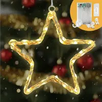 Dripio LED Lichterkette mit Sternen, 20 warmweiße LEDs, 2 m, Timer