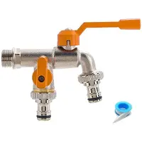 Sonstiges Garten Wasserhahn Messing Doppel Auslass 1/2 Zoll Rost- und Frostschutz