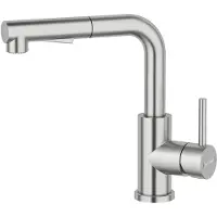 Sonstiges Niederdruck Armatur Küche Edelstahl Gebürstet 3 Anschlüsse für Boiler/Durchlauferhitzer 360° Schwenkbar 2 Sprühfunktionen Ausziehbar