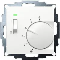 Eberle UP-Raumregler UTE 1012 RAL 9016 glanz 55x55 mm Temperatur 5-30 C, AC 24 V