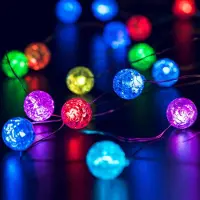 OEM LED-Lichterkette 3 m, 30 warmweiße Lichter, Innen/Außen