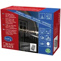 Dripio LED-Lichtkette, 80 Dioden, warm-/kaltweiß, IP44, 24V, 8 Funktionen, schwarz