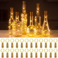 Dripio LED-Lichterkette, 2 m, 20 LEDs, warmweiß, 24 Stück