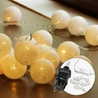 Dripio Lichterkette mit 20 LED-Kugeln, 6 m, warmweiß, Baumwolle