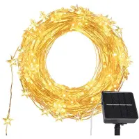 Dripio Solar-Lichterkette 120 LED, 12,2 m, warmweiß, 8 Modi