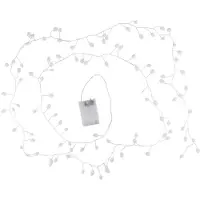 OEM LED-Lichtschnur, 100 warmweiße LEDs, Batteriebetrieb, Timer