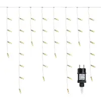 Dripio Lichtgordijn 10 m, 400 LED-Eiszapfen, warmweiß, IP44, Netzbetrieb