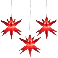 Dripio LED-Ster 3er-Set, Ø 10 cm, Timer, warmweiß, batteriebetrieben