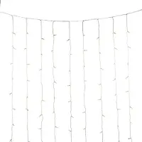OEM LED-Lichtgordijn 2x2 m, warmweiß, IP44, transparentes Kabel