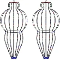 Syfax Weihnachts-Finial-Licht 2 stk. 640 LEDs Mehrfarbig