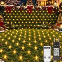 Dripio LED-Lichtnetz 3x2 m, 200 warmweiße LEDs, Timer, Fernbedienung