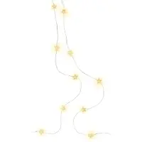 OEM LED-Lichtsnoer mit 20 warmweißen Sternen, Timer, 2,20 m, batteriebetrieben