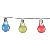 Grundig Solar Lichterkette Farbige LED Gartenbeleuchtung - 4,7 Meter - Solar Lichterkette Außen wetterfest