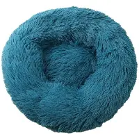 Sonstiges Hundebett Katzenbett Donut Plüsch Rund 40cm Grünliches Blau