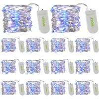 Dripio LED-Kettenlicht 2m 20 LEDs, Blau, 14 Stück, Batteriebetrieben