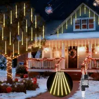 Dripio LED-Meteorregen-Lichtkette, IP44, 20 warmweiße LEDs, 12,6 m