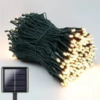 OEM Solar-Lichterkette 22 m, 200 LEDs, 8 Modi, IP65, Warmweiß