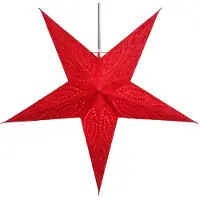 OEM Papierstern faltbar, 60 cm, quecksilberrot, Adventsdeko