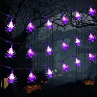 OEM Lichtsnoer mit Spin, 20 LEDs, lila, batteriebetrieben, 300 cm