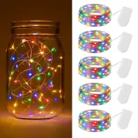 OEM 5er-Pack bunte LED-Lichterkette, 2 m, 20 LEDs, Batterie