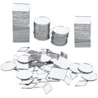 OEM 120 Bastelspiegel, 3 Formen, 2,5 cm, Glas, DIY Mosaik