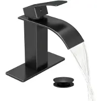 Sonstiges Wasserhahn Bad Schwarz Wasserfall-Auslauf Einhebelmischer 3/8 Zoll Schläuche