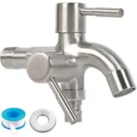 Sonstiges Doppel Außenarmatur G1/2 Edelstahl Wasserhahn Frostsicher Universal