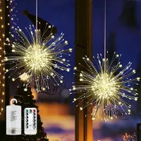 Dripio LED-Lichterkette Feuerwerk, 180 LEDs, wasserdicht, 8 Modi, 2 Stück