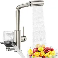 Sonstiges Küchenarmatur Ausziehbar mit Glasspüler, Gebürstetes Nickel