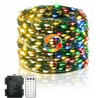 Dripio Weihnachtslichterkette 10m, 100 LED, Farbwechsel, batteriebetrieben
