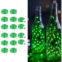Dripio Lichterkette 2 m, grün, 16 LEDs, Kupferdraht, batteriebetrieben