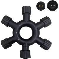 Dripio 2-poliger Lichterketten-Splitter, 1-zu-5, IP65, wasserdicht