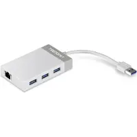 Trendnet TU3-ETGH3 USB 3.0 zu Gigabit Adapter + USB Hub