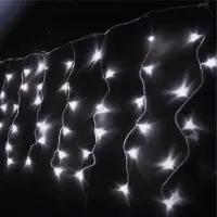 OEM Vorhangbeleuchtung, kaltweiß, 5 m x 0,4 m, mit 3 AA-Batterien