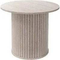 Merkloos Runder Couchtisch - 60 cm - Beige, mit Steinoptik