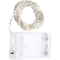 Dripio LED-Lichtschnur 5 m, warmweiß, batteriebetrieben, PVC/Kupfer