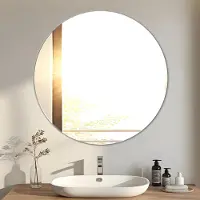 Merkloos Runder Badezimmer Spiegel - Selbstklebend und Rahmenlos 40 cm