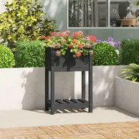 Merkloos Erhöhter Blumenkasten aus Douglasie, grau
