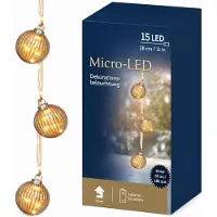 Dripio Dekoleuchte mit 15 warmweißen LEDs, 28 cm, batteriebetrieben, Timer