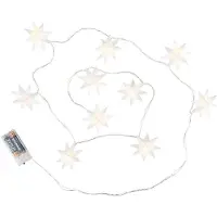 Dripio 3D-LED-Sterrenlichtkette, 10 Sterne, Ø 7 cm, warmweiß, Timer