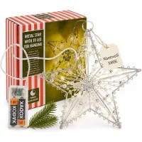 Dripio Metallstern mit 10 LEDs, 15 cm, Timer, batteriebetrieben, Weihnachtsdeko