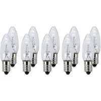 Dripio Ersatzkerzen 10 Stk. 15 V 2,5 W E10 Riffelkerze für Lichterkette