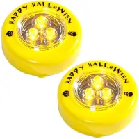 Dripio LED-Kerzen für Kürbis, Halloween-Deko, gelb, 7 cm, 2er-Set