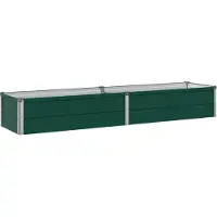 Syfax Hochbeet im Garten Grün 160 x 40 x 24 cm Verzinkter Stahl