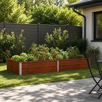 vidaXL Hochbeet im Garten Wetterfeststahl 160 x 80 x 24 cm Stahl